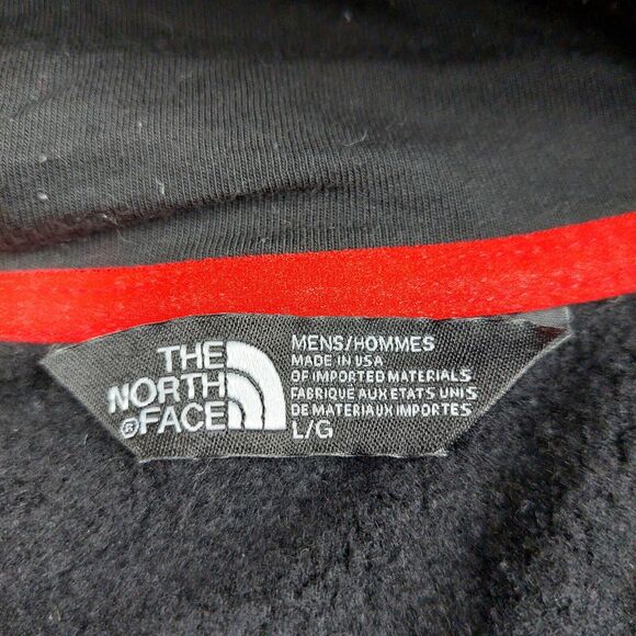 The North Face Hoodie Sweatshirt Mens Large Black Kangaroo Pocket Half Dome Warm - Picture 4 of 7